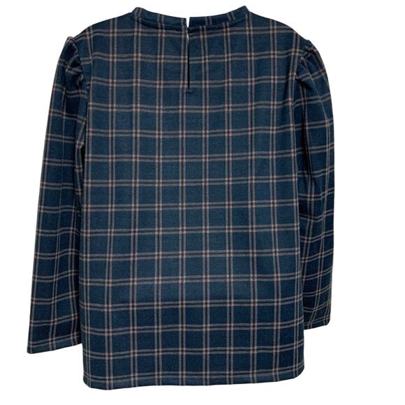 NWT! Ann Taylor Plaid Mixed Media Top Womens Size L - Picture 4 of 7